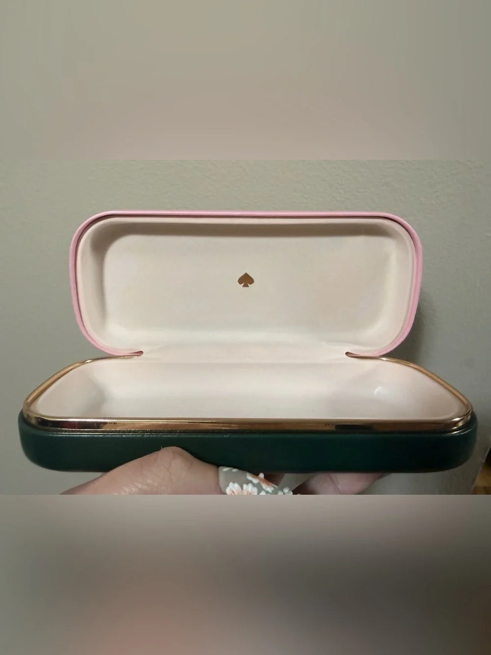 Kate Spade pink hard-shell eyeglass case